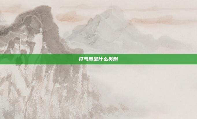 打气筒是什么类别