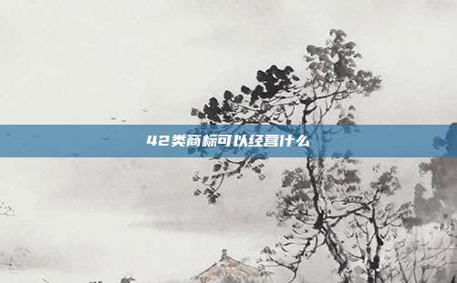 42类商标可以经营什么