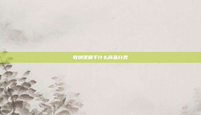 收纳架属于什么商品分类