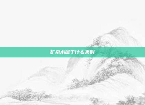 矿泉水属于什么类别