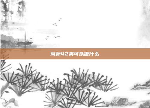 商标42类可以做什么