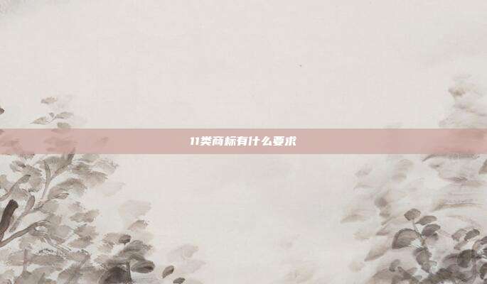 11类商标有什么要求