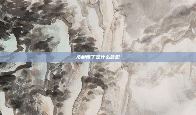 皮制带子是什么意思