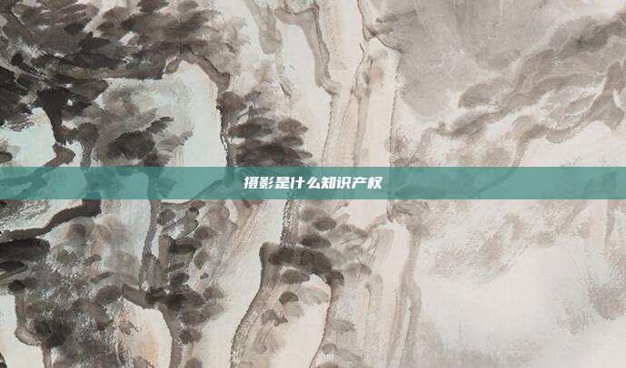 摄影是什么知识产权