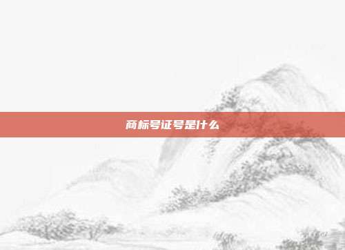 商标号证号是什么