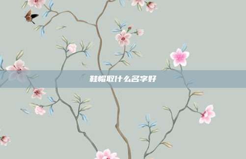 鞋帽取什么名字好