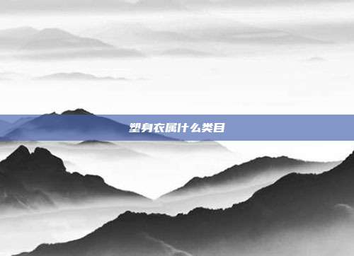 塑身衣属什么类目