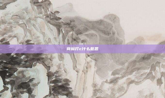 商标打c什么意思