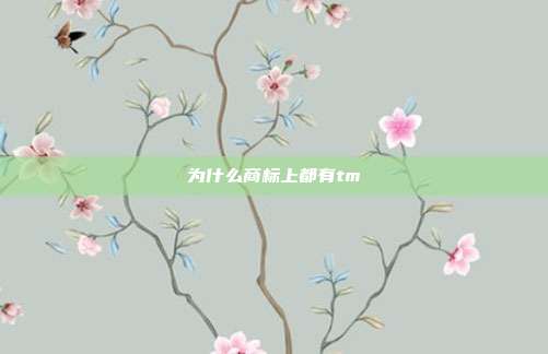 为什么商标上都有tm