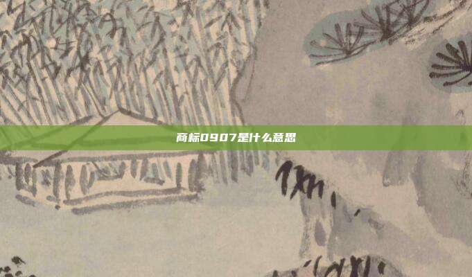 商标0907是什么意思