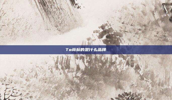 To商标的是什么品牌