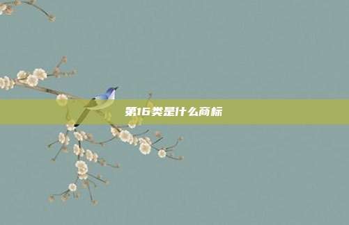 第16类是什么商标