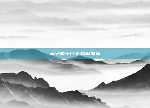 莲子属于什么类型的词