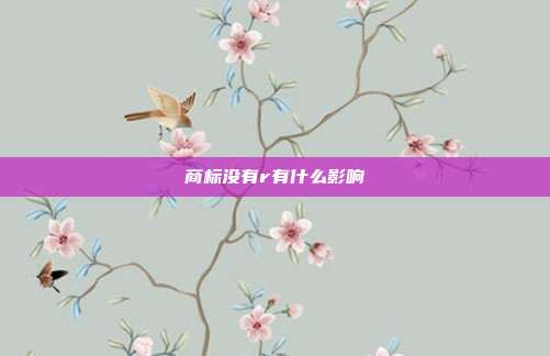 商标没有r有什么影响