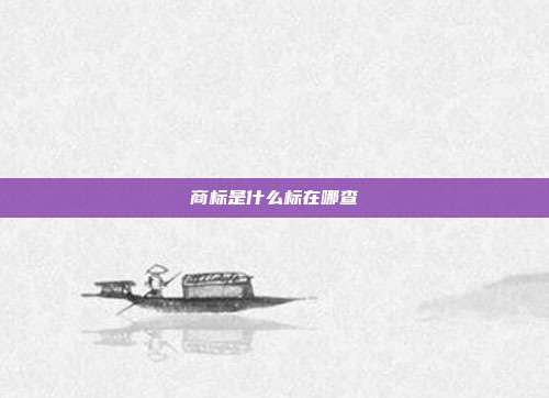 商标是什么标在哪查