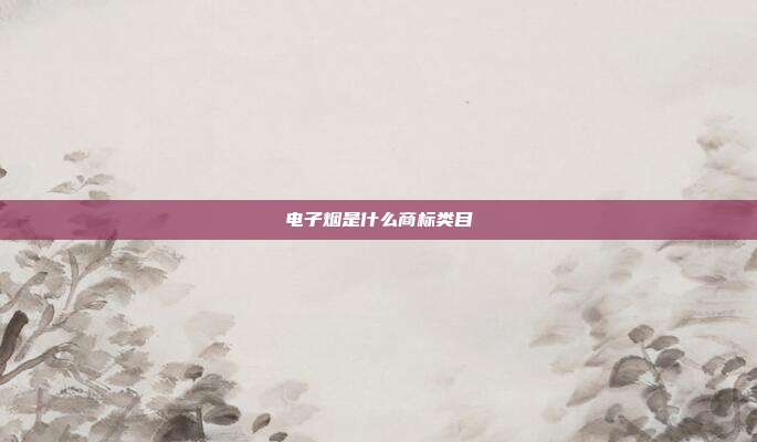电子烟是什么商标类目