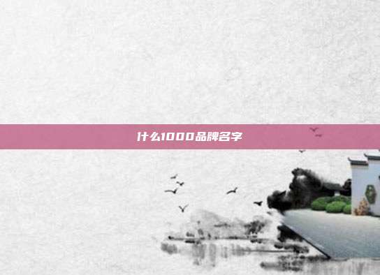 什么1000品牌名字