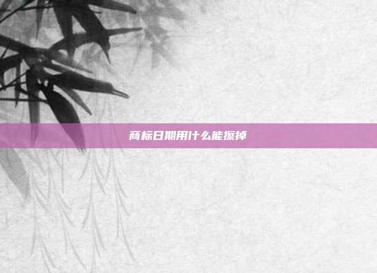 商标日期用什么能擦掉
