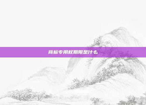 商标专用权期限是什么