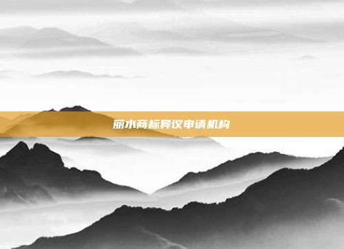 丽水商标异议申请机构