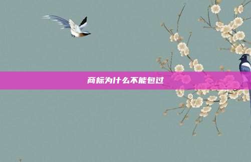 商标为什么不能包过