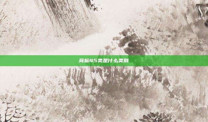 商标45类是什么类别