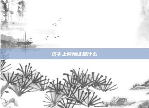 快手上商标证是什么