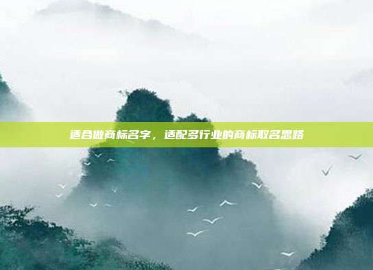 适合做商标名字,适配多行业的商标取名思路