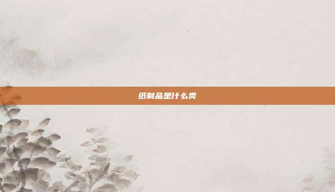 纸制品是什么类