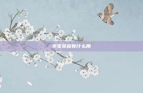 亲宝贝标有什么用