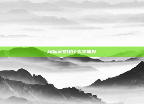 商标英文用什么字体好