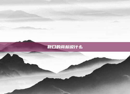 靴口的商标说什么