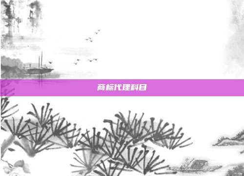 商标代理科目