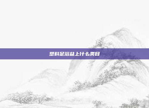 塑料足浴盆上什么类目