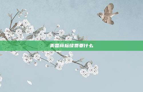 美国商标续费要什么
