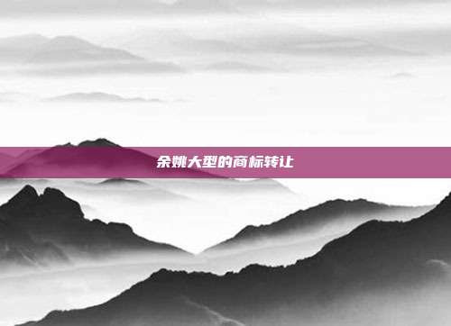 余姚大型的商标转让