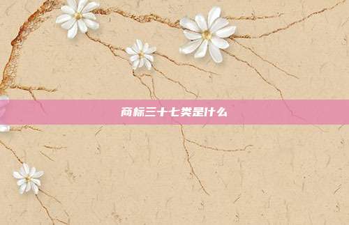 商标三十七类是什么
