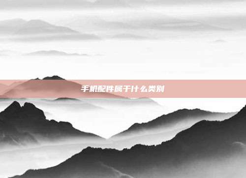 手机配件属于什么类别