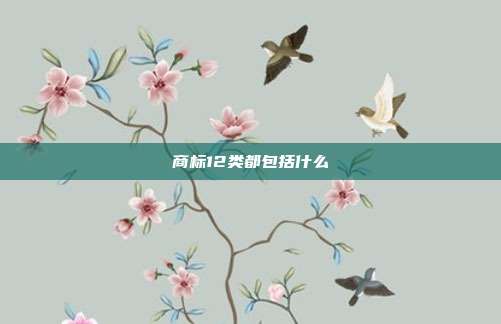 商标12类都包括什么