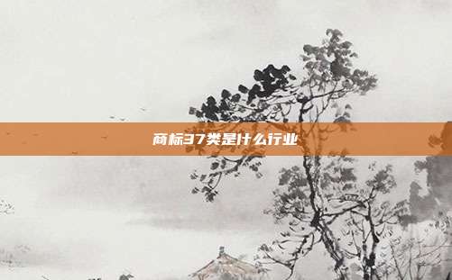 商标37类是什么行业