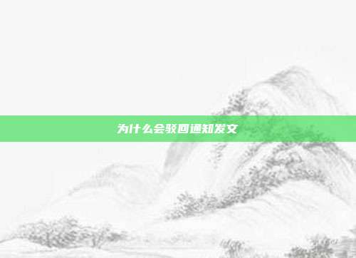 为什么会驳回通知发文