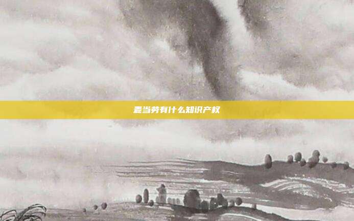 麦当劳有什么知识产权