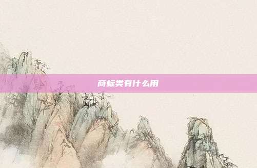 商标类有什么用