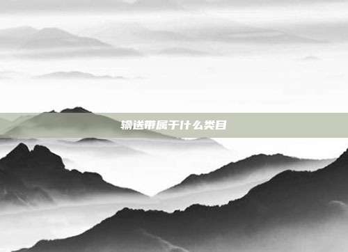 输送带属于什么类目