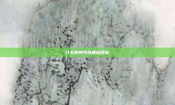 什么时间可以质疑商标