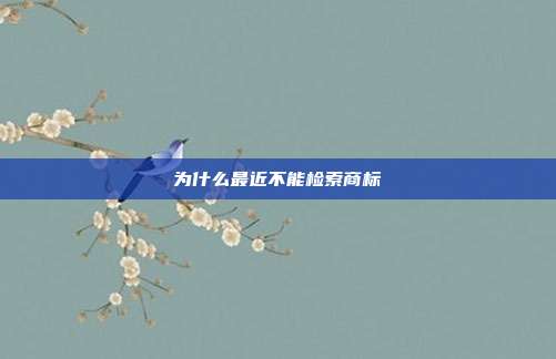 为什么最近不能检索商标
