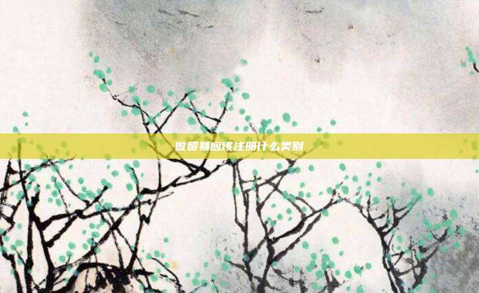 做贸易应该注册什么类别