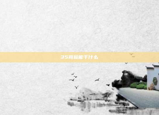 35商标能干什么