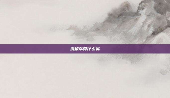 滑板车算什么类