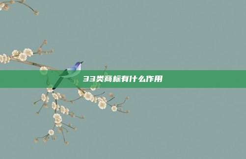 33类商标有什么作用